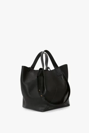 W11 Medium Tote Bag In Black Leather