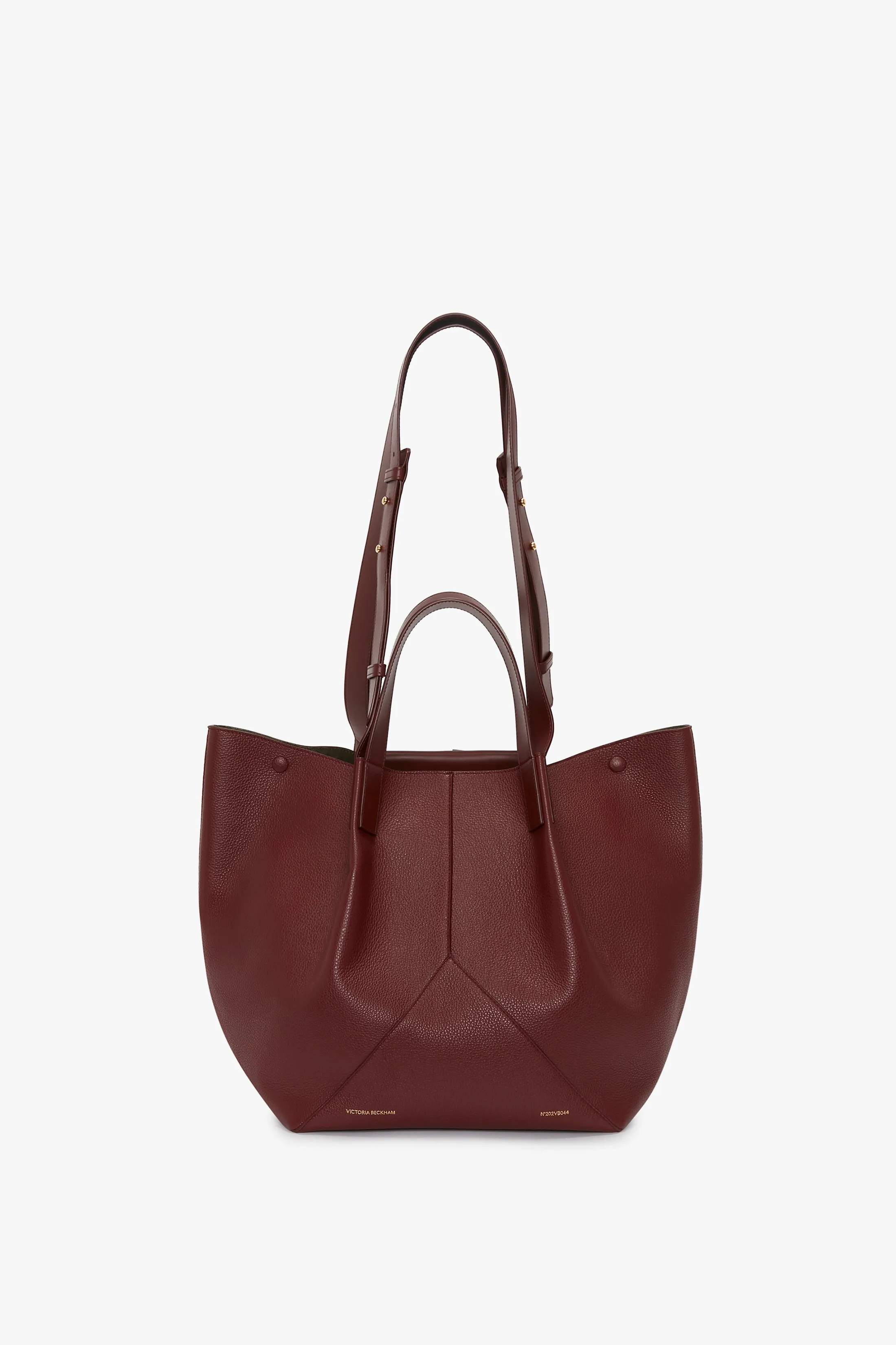 W11 Medium Tote Bag In Burgundy Leather