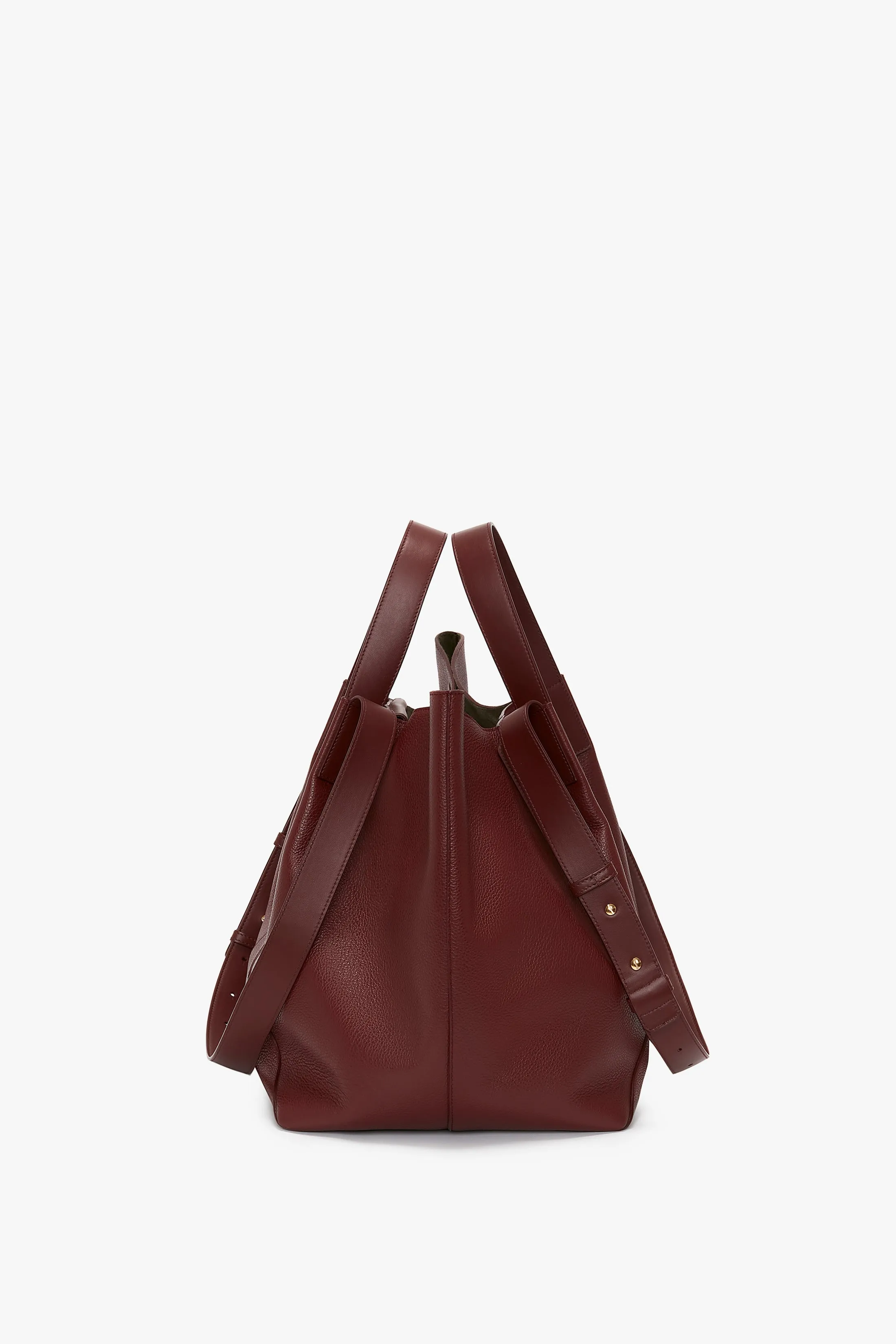 W11 Medium Tote Bag In Burgundy Leather