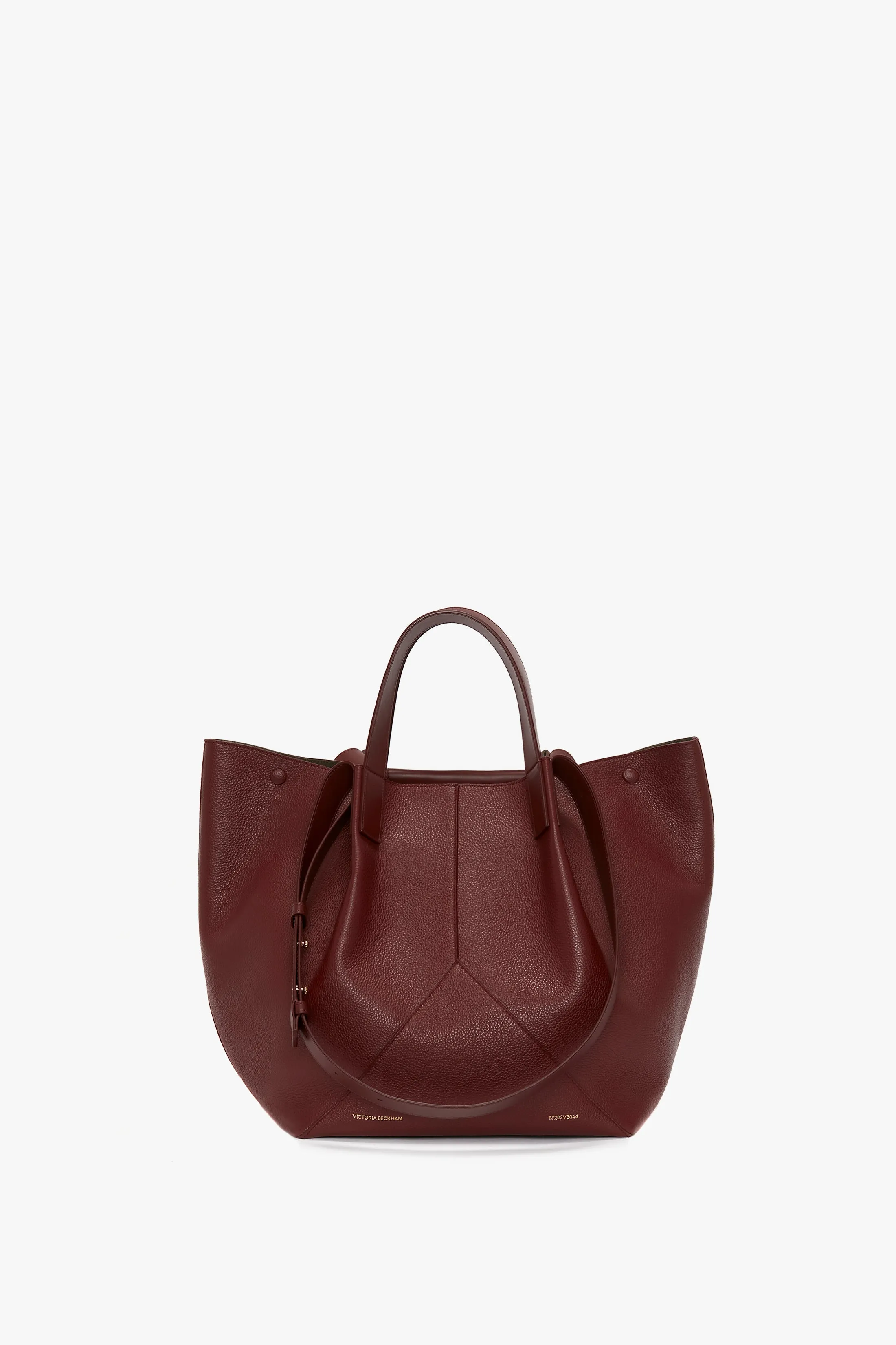 W11 Medium Tote Bag In Burgundy Leather