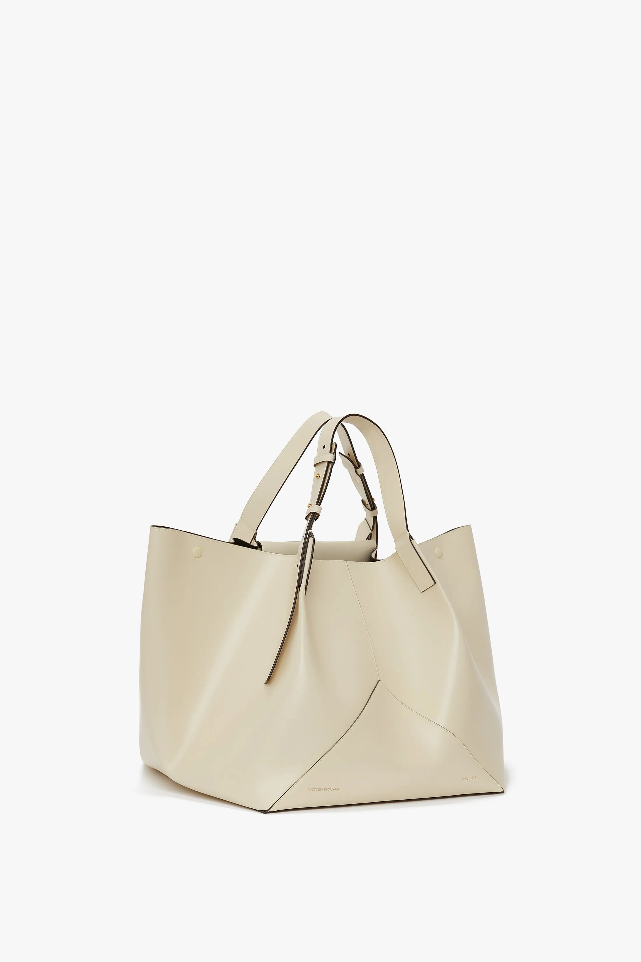 W11 Medium Tote Bag in Ivory Leather