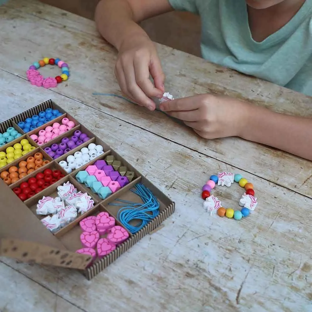 Wooden Bracelet Making Kit by Cotton Twist - Unicorns