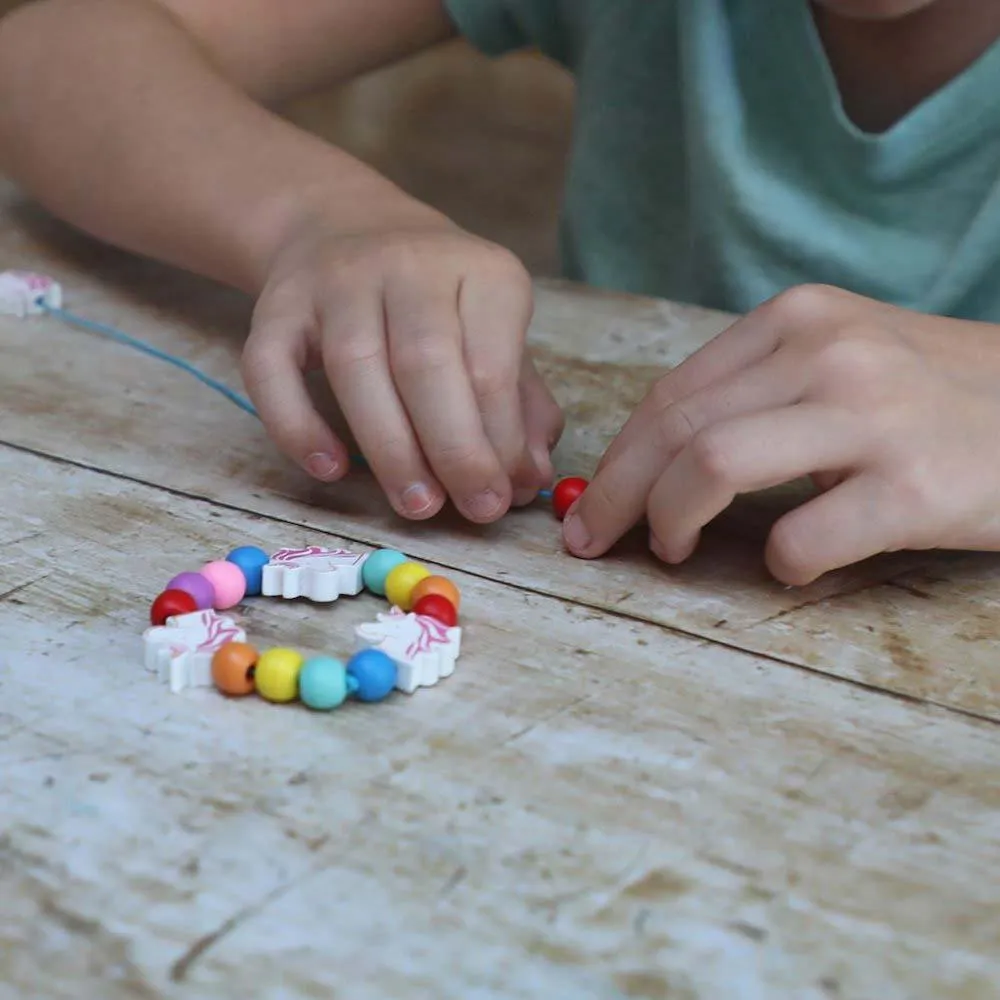 Wooden Bracelet Making Kit by Cotton Twist - Unicorns