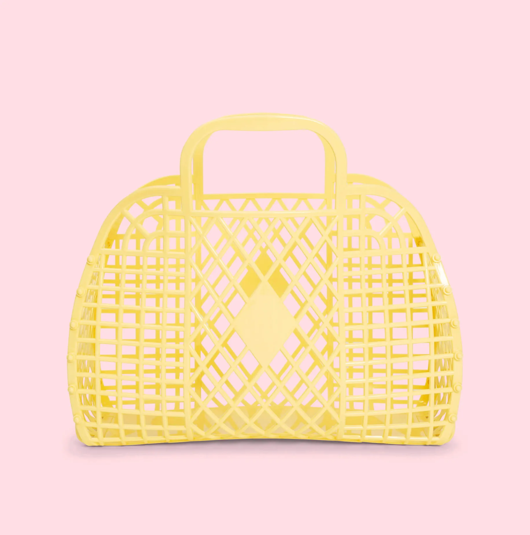 Yellow Small Retro Basket